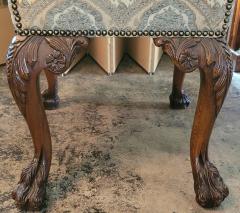 James Hicks Irish Hand Carved Armchair with Lions Heads Hairy Paw Feet - 3134356