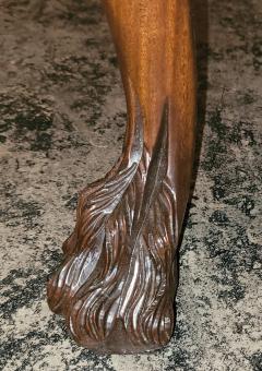 James Hicks Irish Hand Carved Armchair with Lions Heads Hairy Paw Feet - 3134357