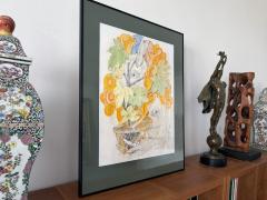 James J Spanfeller Psychedelic Two Eyes with Groovy Plant Flowers - 4423165