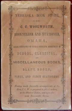 James M Woolworth JAMES M WOOLWORTH NEBRASKA IN 1857 OMAHA CITY N T C C WOOLWORTH - 2762583