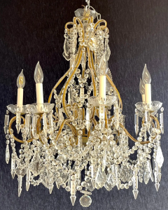 James Moder Crystal Venetian Style Chandelier  - 2668564