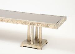 James Mont 1950s Large Gilt and Silver Leafed Greek key Coffee table by James Mont  - 4622092