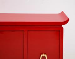 James Mont Beautiful Red Lacquered Cabinet by James Mont  - 2054683