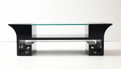 James Mont Black Lacquered Oriental Coffee Table After James Mont - 4623209