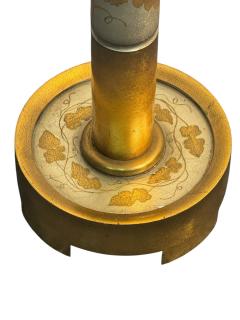 James Mont CHINOISERIE GOLD AND SILVER LEAF WOOD FLOOR LAMP BY JAMES MONT - 4496470