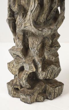 James Mont Exceptional Pair of Carved Gnarly Tree Form Lamps by James Mont  - 4272010