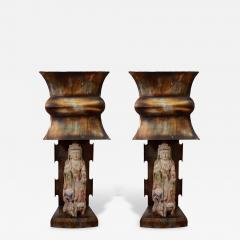 James Mont Extraordinary Rare Pair of 1940s James Mont Asian Lamps - 444027