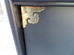 James Mont Fantastic Black Lacquered Chinoiserie Stereo Cabinet Credenza Mid Century Modern - 1538049
