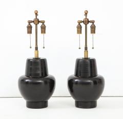 James Mont Great Pair of 1950 s Wooden Lamps by James Mont - 956310