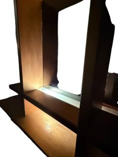 James Mont JAMES MONT GILDED CARVED WOOD CHINOISERIE CONSOLE ILLUMINATED MIRROR - 4455496