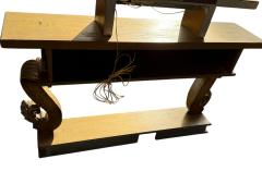 James Mont JAMES MONT GILDED CARVED WOOD CHINOISERIE CONSOLE ILLUMINATED MIRROR - 4455503