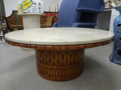 James Mont James Mont Attributed Cocktail Table with Italian Marble Top - 3806731