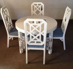 James Mont James Mont Attributed Set of 4 Chairs White Lacquer - 80813