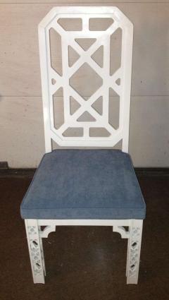 James Mont James Mont Attributed Set of 4 Chairs White Lacquer - 80815