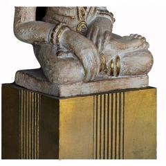 James Mont James Mont Hand Carved Hollywood Regency Buddha Lamp - 3529523