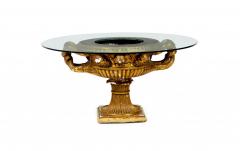 James Mont James Mont High Style Gilt Finished Plaster and Glass Planter Urn Coffee Table - 4272924