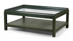James Mont James Mont High Style Green Lacquer and Glass Rectangular Coffee Table - 2793823