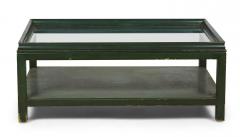 James Mont James Mont High Style Green Lacquer and Glass Rectangular Coffee Table - 2793827