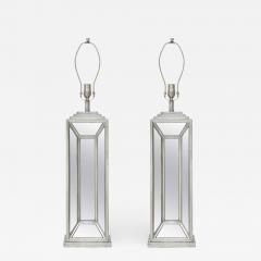 James Mont James Mont Influenced Silver Mirror Lamps - 912832