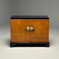James Mont James Mont Style Art Deco Cabinet Black Lacquer Parquetry France 1930s - 3526255