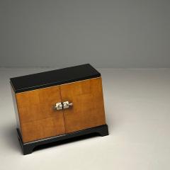 James Mont James Mont Style Art Deco Cabinet Black Lacquer Parquetry France 1930s - 3526260