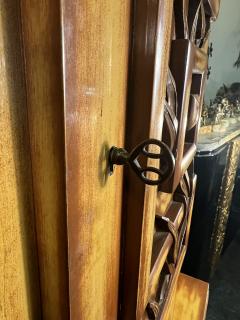 James Mont MID CENTURY CARVED BAMBOO DESIGN LACQUERED WOOD CABINET BY JAMES MONT - 3591710