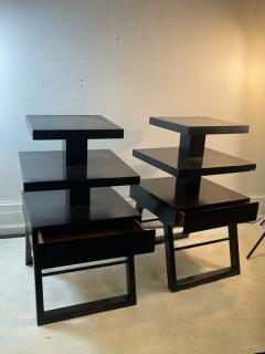 James Mont MID CENTURY MODERNIST TRIPLE TIER SIDE TABLES IN THE MANNER OF JAMES MONT - 2267831