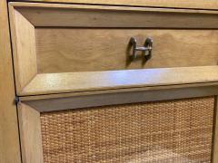 James Mont MID CENTURY WOVEN CANE ACCENT SIDE TABLES NIGHTSTANDS - 1569356