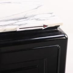 James Mont Marble top ebonized sideboard in the manner of James Mont C 1950  - 4228541