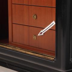 James Mont Marble top ebonized sideboard in the manner of James Mont C 1950  - 4228542