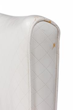 James Mont Mid Century American Modern High Back Button Tufted White Lacquered - 4650579
