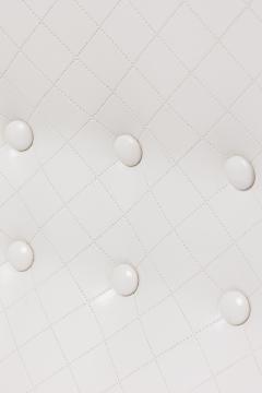 James Mont Mid Century American Modern High Back Button Tufted White Lacquered - 4650580