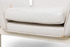 James Mont Mid Century American Modern High Back Button Tufted White Lacquered - 4650583