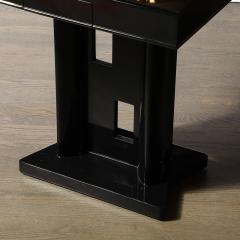 James Mont Mid Century Black Lacquer Geometric Cutout Occasional Table by James Mont - 3751968