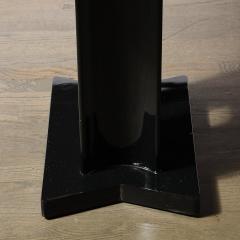 James Mont Mid Century Black Lacquer Geometric Cutout Occasional Table by James Mont - 3752010