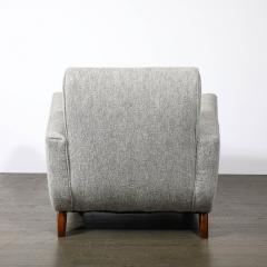 James Mont Mid Century Hand Rubbed Walnut Holly Hunt Geo Mohair Club Chairs by James Mont - 4438533