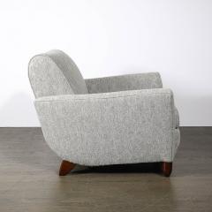 James Mont Mid Century Hand Rubbed Walnut Holly Hunt Geo Mohair Club Chairs by James Mont - 4438534