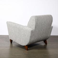 James Mont Mid Century Hand Rubbed Walnut Holly Hunt Geo Mohair Club Chairs by James Mont - 4438537