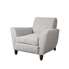 James Mont Mid Century Hand Rubbed Walnut Holly Hunt Geo Mohair Club Chairs by James Mont - 4438541