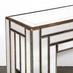 James Mont Mid Century Modern Skyscraper Style Mirrored Console Sofa Table by James Mont - 2909391