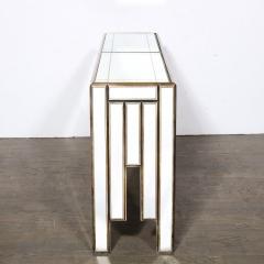 James Mont Mid Century Modern Skyscraper Style Mirrored Console Sofa Table by James Mont - 2909398