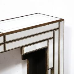 James Mont Mid Century Modern Skyscraper Style Mirrored Console Sofa Table by James Mont - 2909497