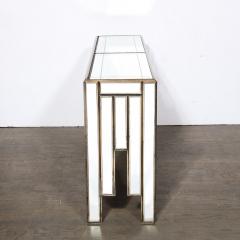 James Mont Mid Century Modern Skyscraper Style Mirrored Console Sofa Table by James Mont - 2909515