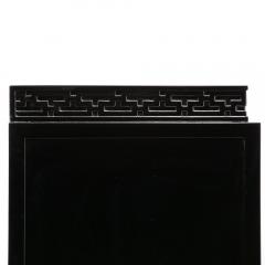 James Mont Mid Century Sideboard in Black Lacquer with Greek Key Detail by James Mont - 2909556