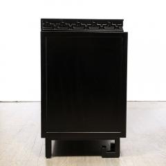 James Mont Mid Century Sideboard in Black Lacquer with Greek Key Detail by James Mont - 2909560