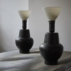 James Mont PAIR OF WOODEN LAMPS - 3665503