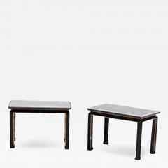 James Mont Pair French ebonized and giltwood end tables C 1950 in manner of James Mont  - 3753310