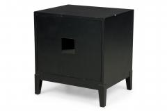 James Mont Pair of American Mid Century Black Matte and Lacquer Bedside Tables - 4274120