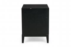 James Mont Pair of American Mid Century Black Matte and Lacquer Bedside Tables - 4274121