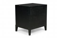 James Mont Pair of American Mid Century Black Matte and Lacquer Bedside Tables - 4274122